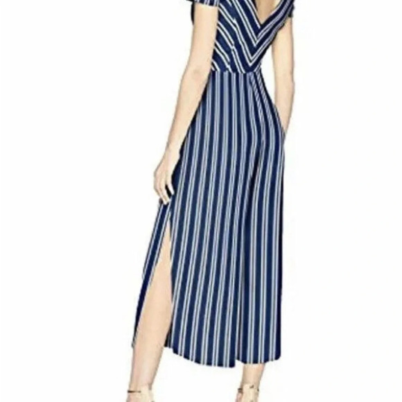 Amanda Uprichard Jumpsuit Navy Stripped SIZE L - Picture 2 of 14